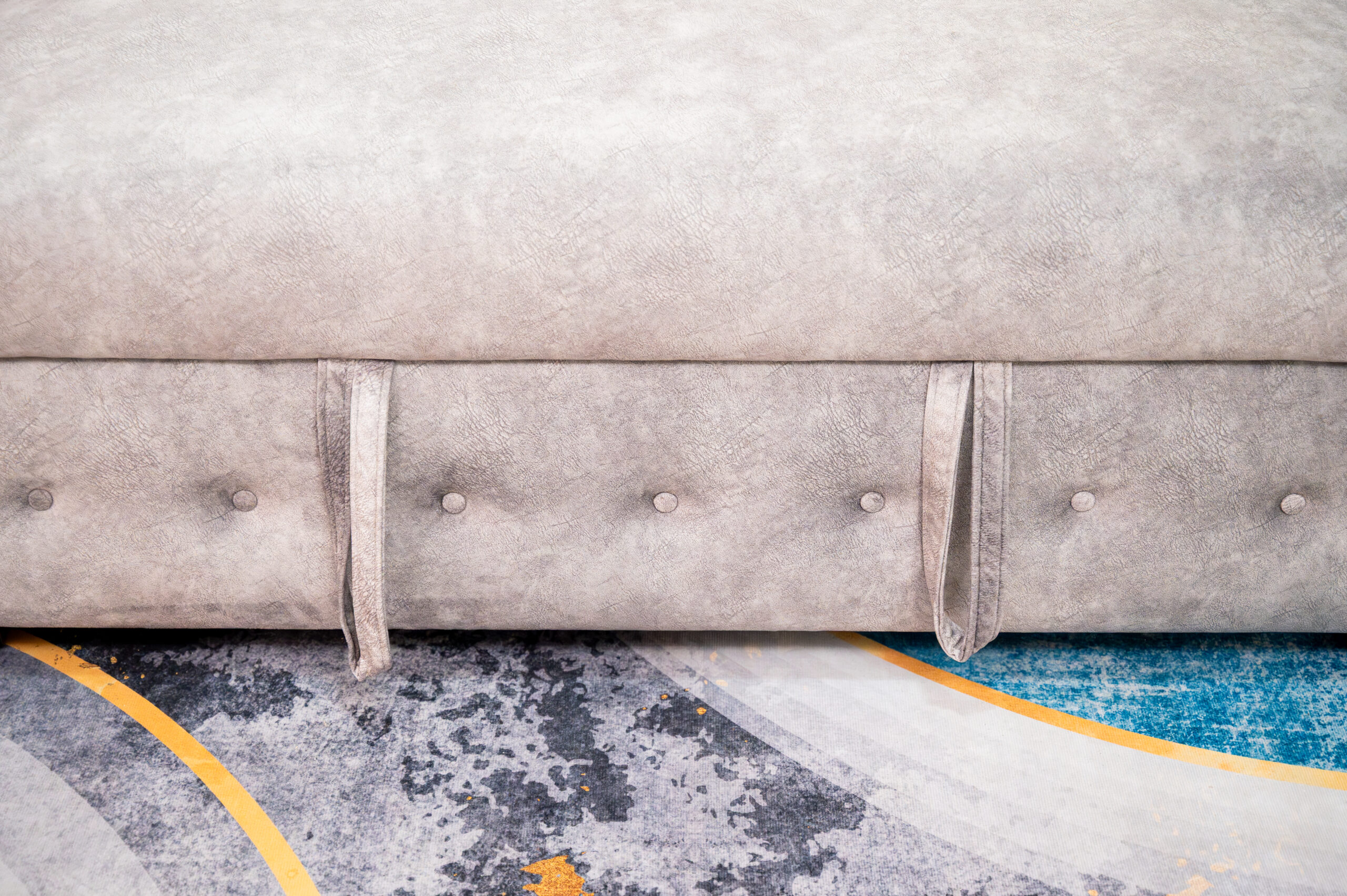 โซฟาเบด L-Shape สีเทาฟังก์ชันครบ พร้อมช่องวางแก้วและที่เก็บของ - Image 5