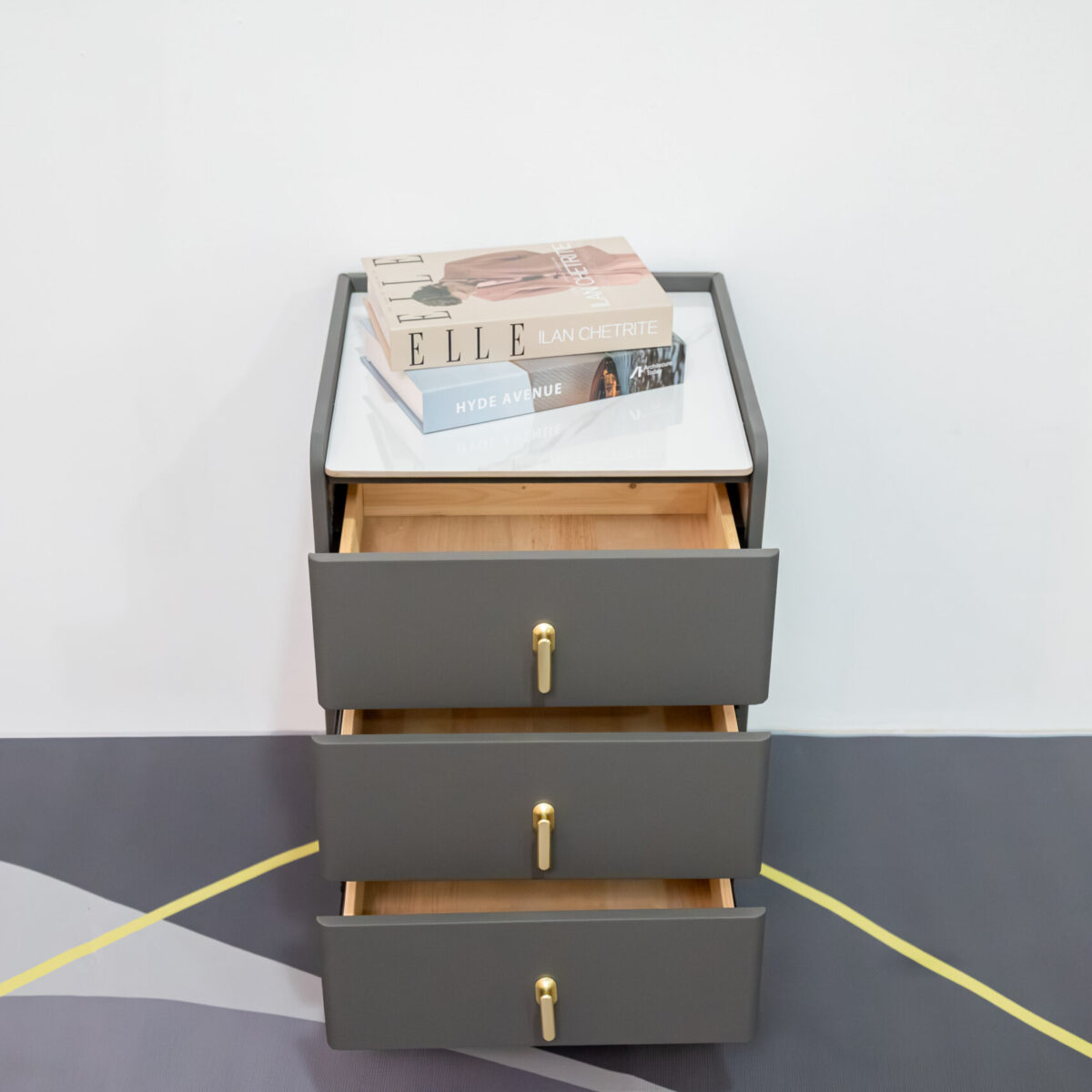 ตู้ลิ้นชัก (สีเทาเข้ม)