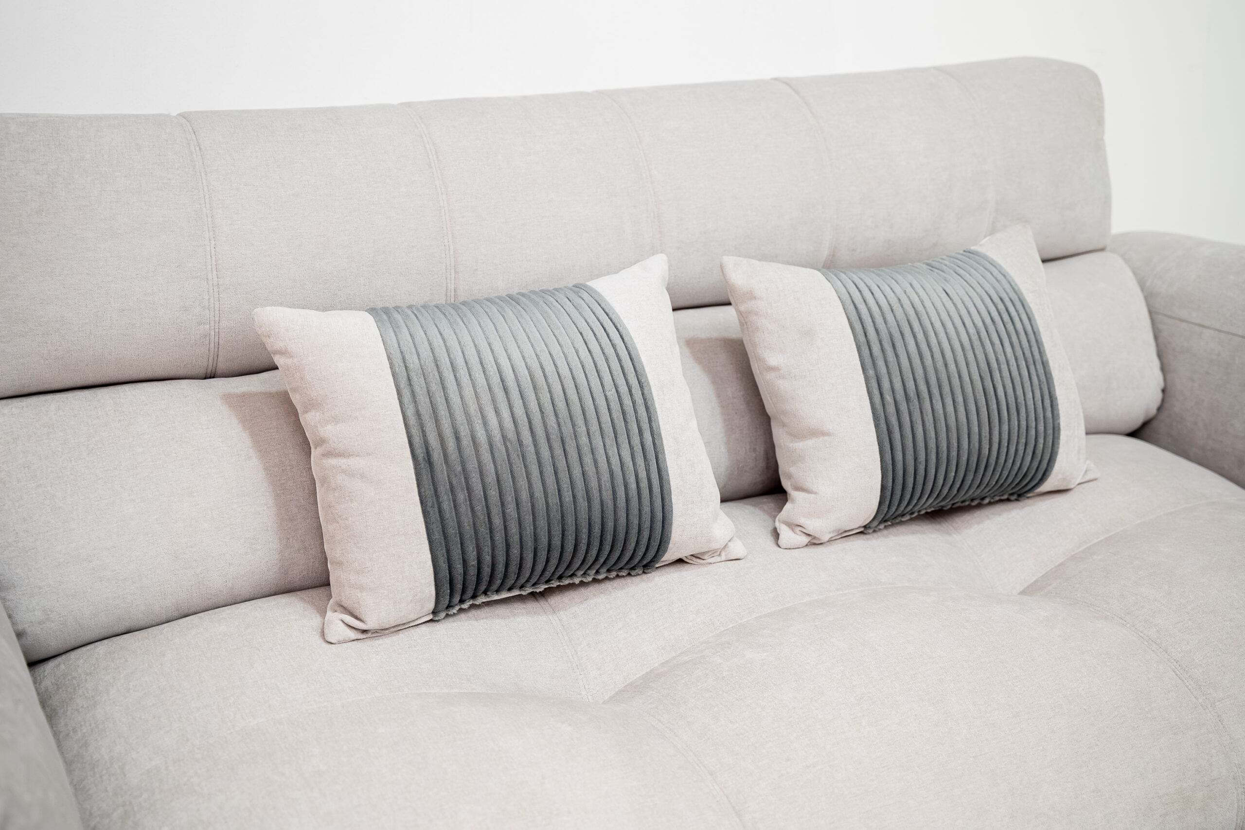 โซฟาเบด 2 ที่นั่งสีเทาอ่อนสไตล์มินิมอล ฟังก์ชันปรับนอนประหยัดพื้นที่ - Image 5