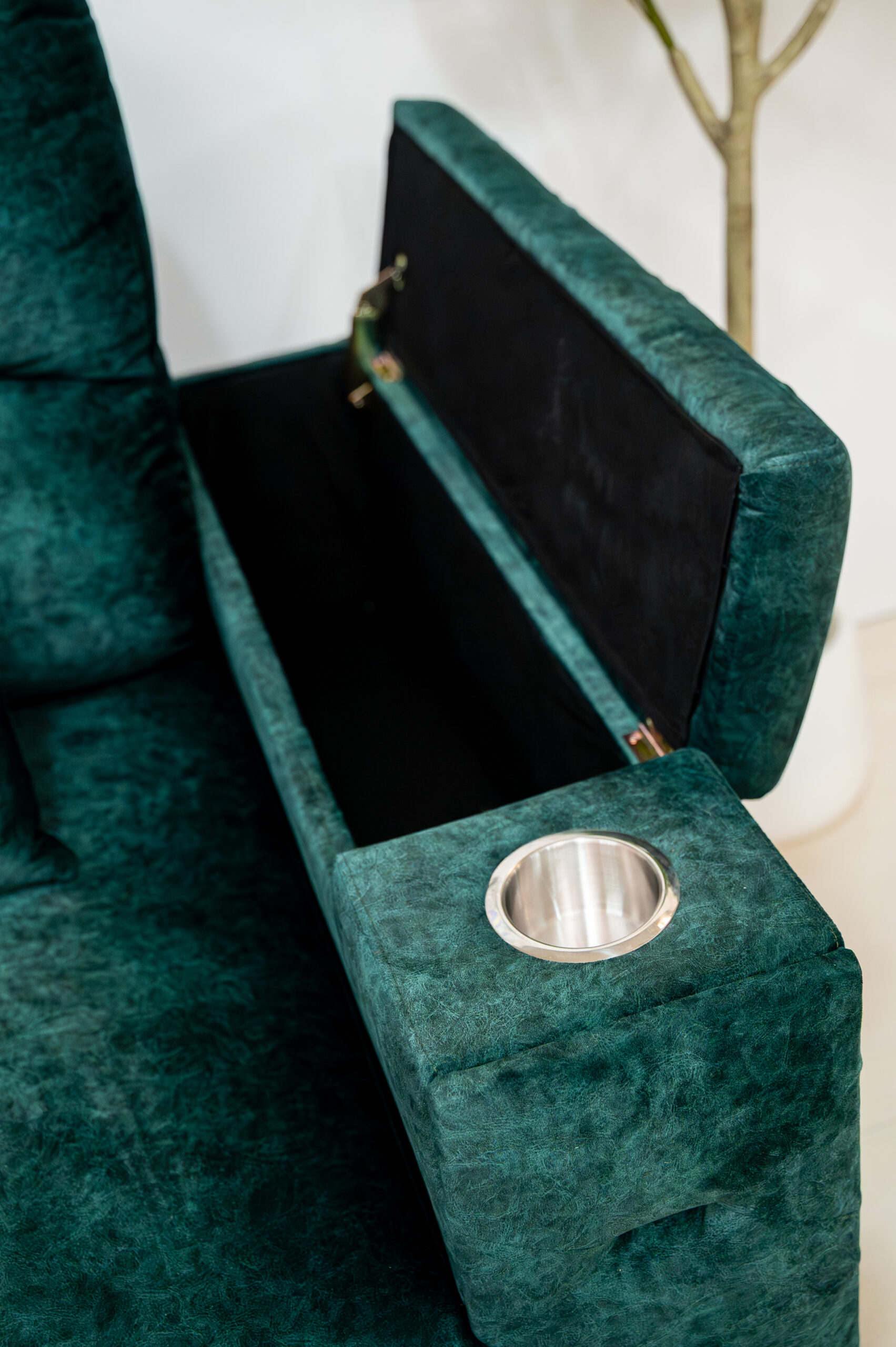 โซฟาเบดกำมะหยี่สีเขียวมรกต ดีไซน์ Luxury ฟังก์ชันระดับเฟิร์สคลาส - Image 7