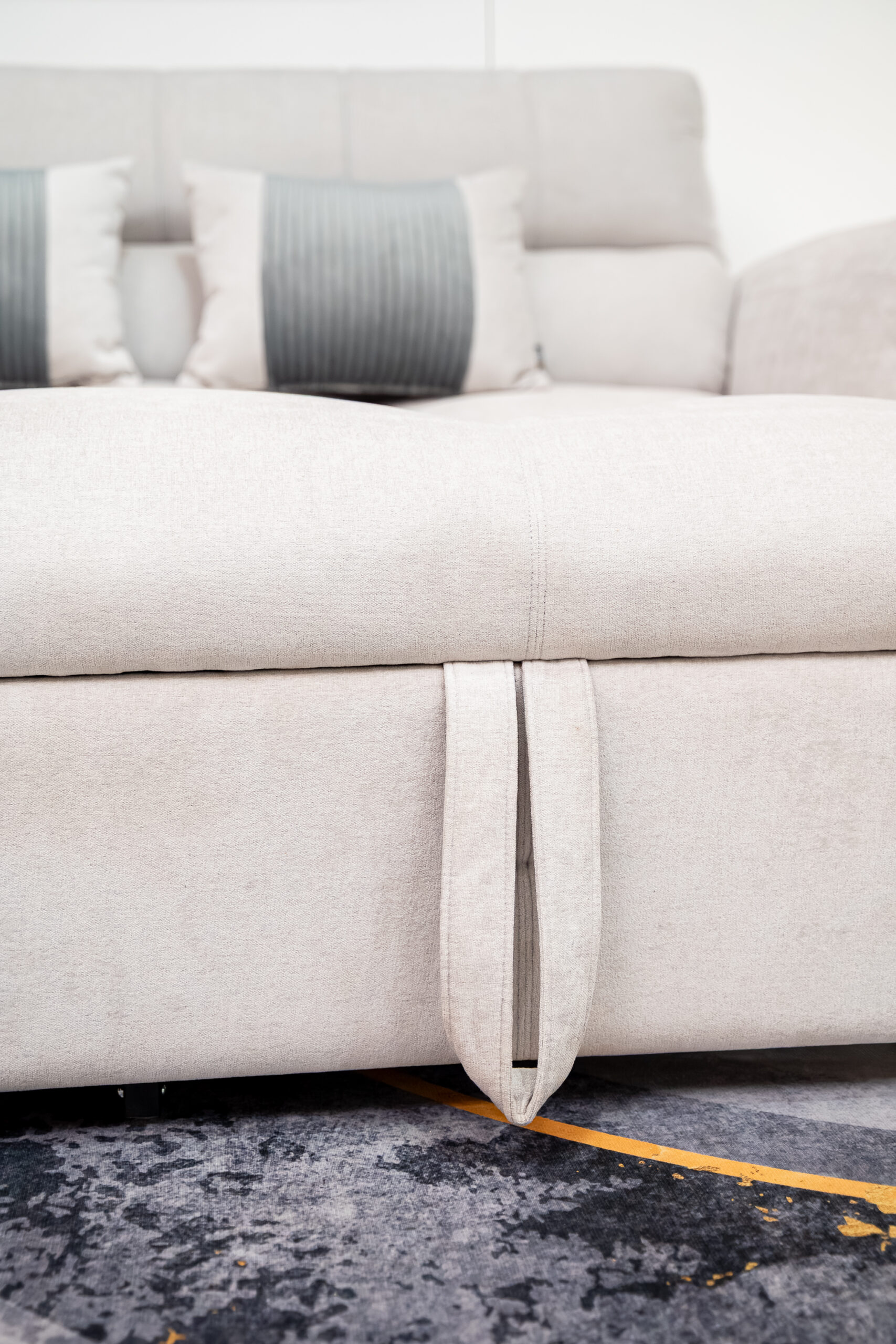 โซฟาเบด 2 ที่นั่งสีเทาอ่อนสไตล์มินิมอล ฟังก์ชันปรับนอนประหยัดพื้นที่ - Image 12