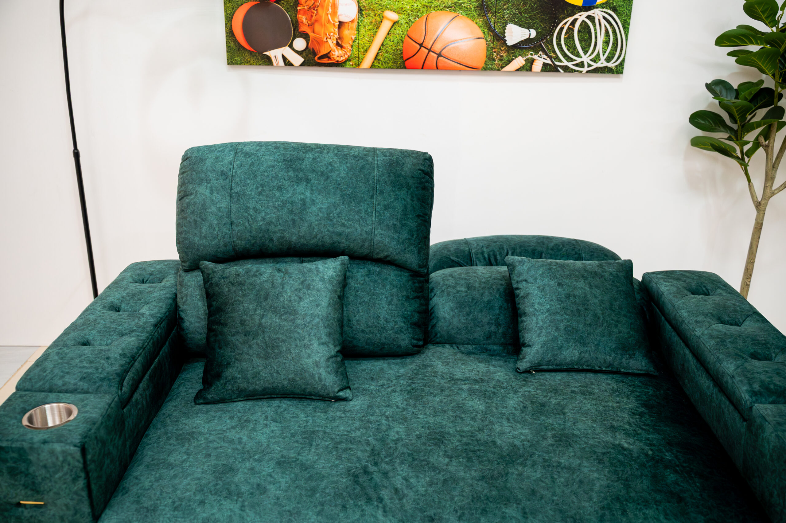 โซฟาเบดกำมะหยี่สีเขียวมรกต ดีไซน์ Luxury ฟังก์ชันระดับเฟิร์สคลาส - Image 13